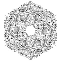 Vector Monochrome Floral Background