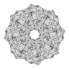 Vector Monochrome Floral Background