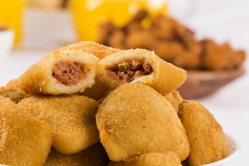 Rissole - Meat rissole served with chili sauce.