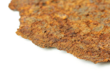 Rusty Steel Sheet on white background