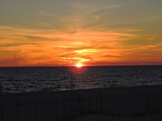 Naklejka premium sunset on the gulf of mexico