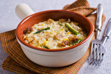 Casserole with rice