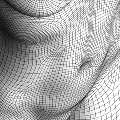 Abstract stylized female nude