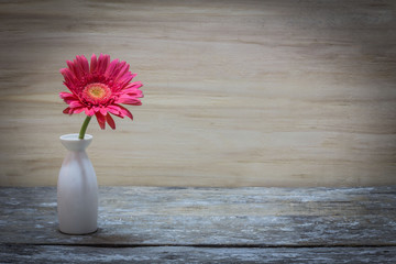 Still life vase with flowers background.