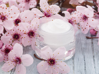 facial cream, fresh as spring flowers