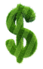 green grass symbol dollar