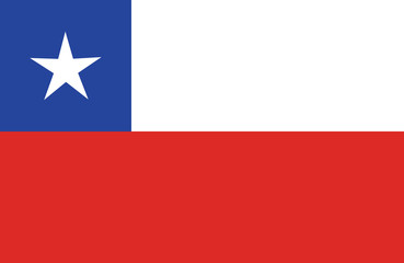 Chilean flag. - obrazy, fototapety, plakaty