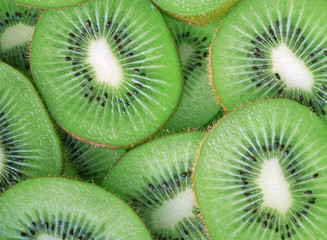 beautiful kiwi fruit slices background