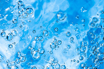 Blue bubble water background.