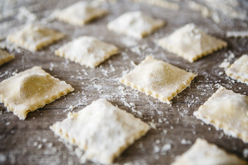 Ravioli gluten-free, top view