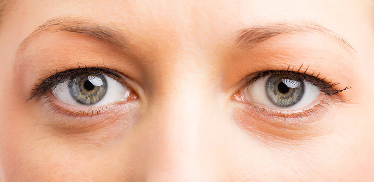 Close up photo of woman's eyes