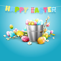Colorful Easter greeting card