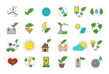 Set of eco vector icons