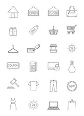 Shopping icon set