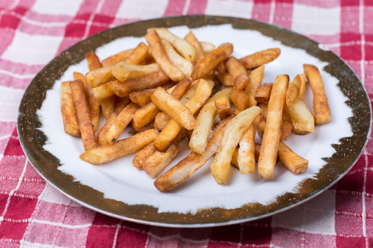 Fried french fries served on a plate