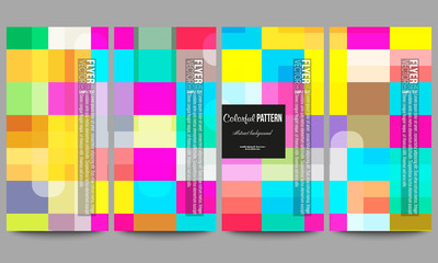 Flyers set. Abstract colorful business background, modern stylish vector texture.