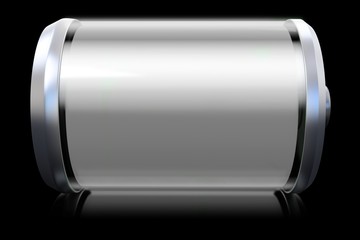 3d empty  battery symbol