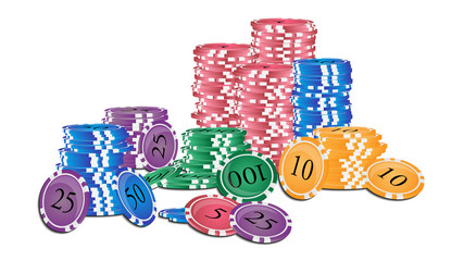 stack casino chips