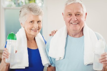 Portrait of senior couple after a workout