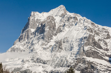 Grindelwald, Bergdorf, Dorf, Alpen, Wetterhorn, Schweizer Berge, Berner Oberland, Grosse Scheidegg, Winterferien, Wintersport, Winter, Schweiz