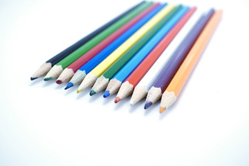 a set of colored pencils