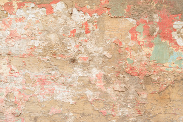 Wall fragment with attritions and cracks