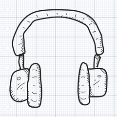 Simple doodle of a pair of headphones
