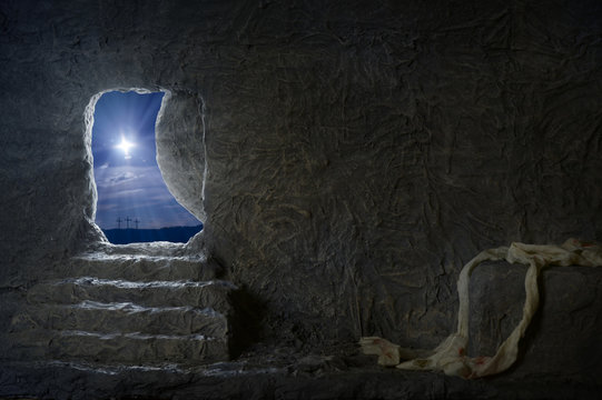 Empty Tomb of Jesus at Night