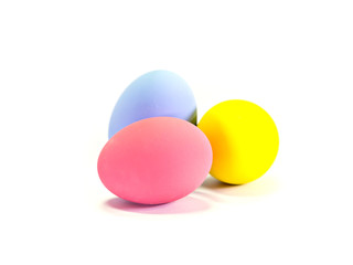 Easter eggs isolated on white background