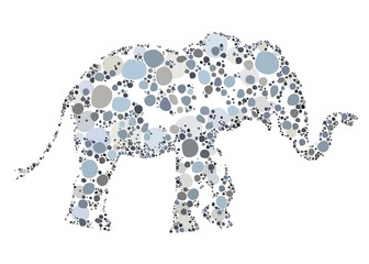 A creative illustration of an Elephant