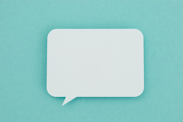 Blank paper speech bubble