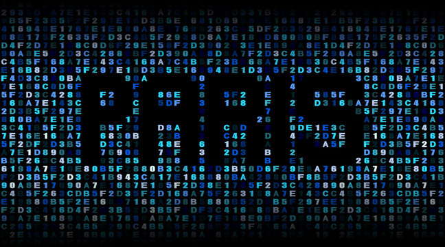 Paris text on hex code illustration