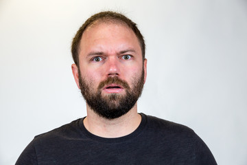 Man in Mid 30s Poses for Studio Portrait