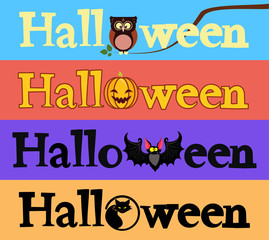 Halloween banners. Vector set