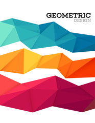 Abstract geometric triangle low poly set. Vector illustration