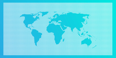 Blue business world map