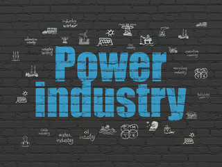 Industry concept: Power Industry on wall background