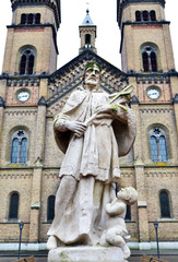 Fototapeta na wymiar Millennium church statue