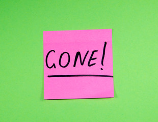 gone memo sticker