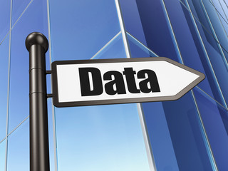 Fototapeta premium Data concept: sign Data on Building background