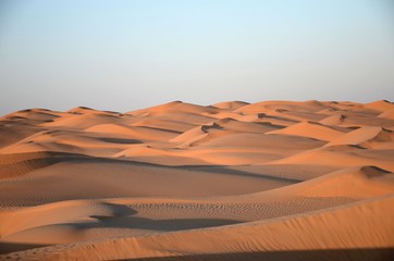 Beautiful sand dunes in Oman
