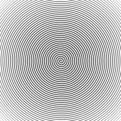 Hypnotic Spiral Abstract Background. Retro Style. Black And Whit