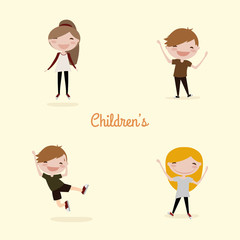 Cute Cartoon children