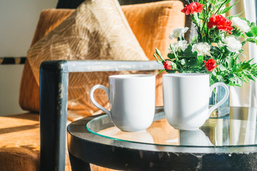 White coffee cup