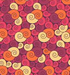 Fototapeta premium Bright curly seamless pattern