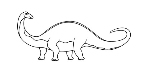 Coloring book: brontosaurus