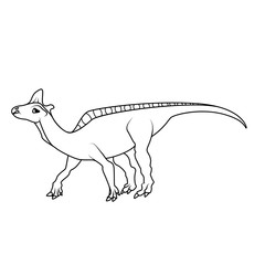Coloring book: Lambeosaurus dinosaur