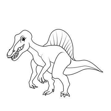 Coloring book: Spinosaurus dinosaur