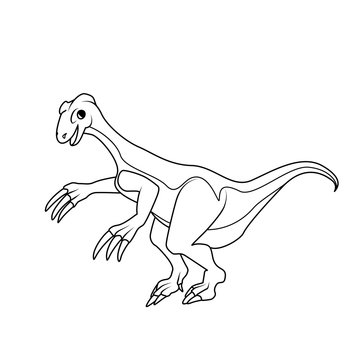 Coloring book: Therizinosaurus dinosaur