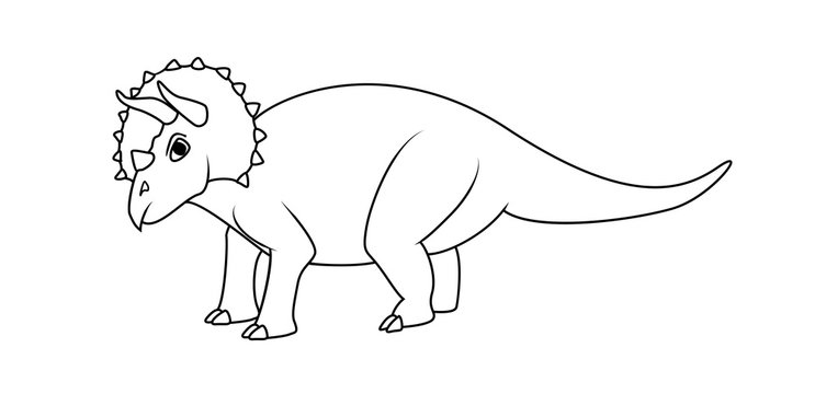Coloring book: Triceratops